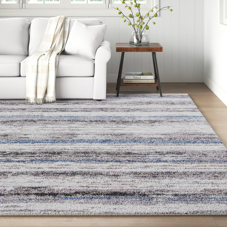 Sand & Stable Southport Striped Area Rug in Gray/Blue & Reviews Wayfair